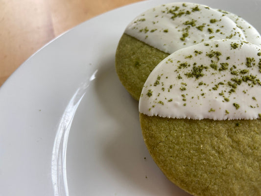 Matcha Shortbread with White Chocolate