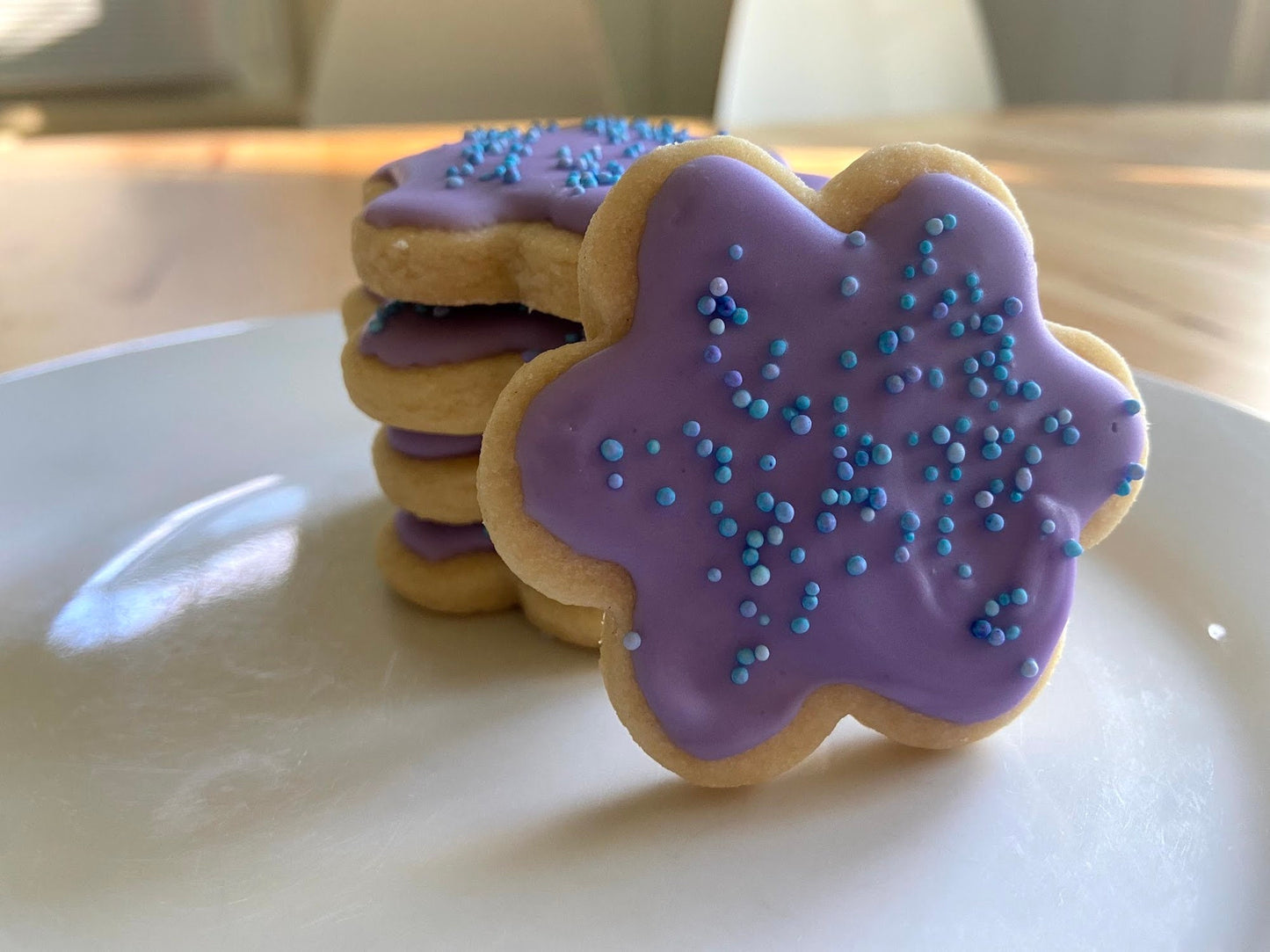 Lavender Shortbread with Lemon Icing