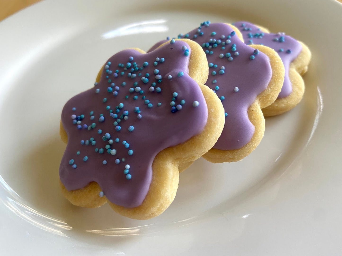 Lavender Shortbread with Lemon Icing