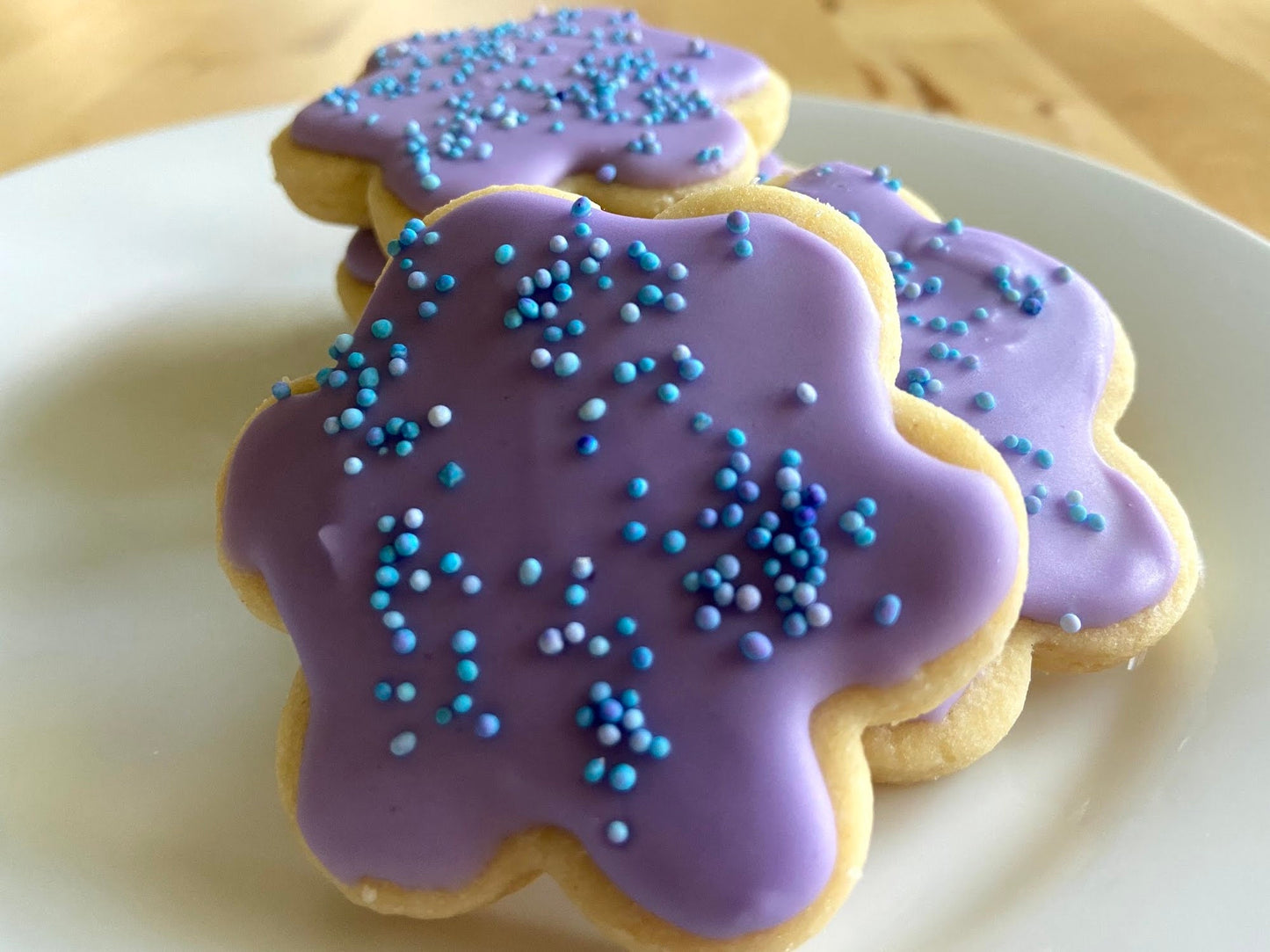 Lavender Shortbread with Lemon Icing