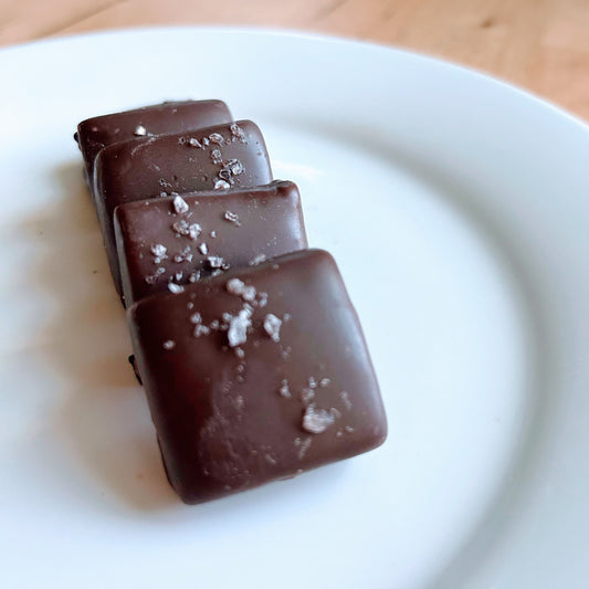 Dark Chocolate Caramels with Sea Salt